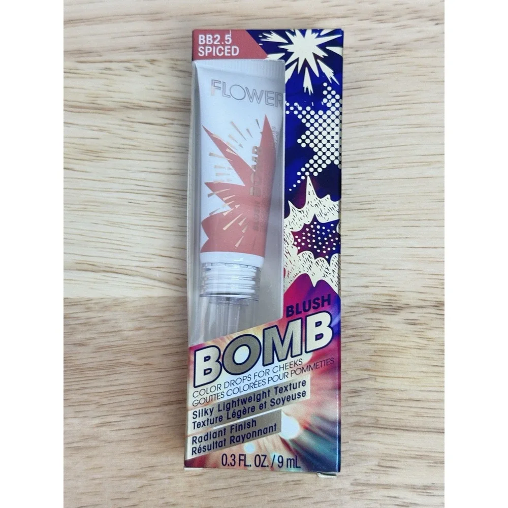 Flower Beauty Blush Bomb Color Drops Shade Spiced BB2.5 0.3 fl oz‎